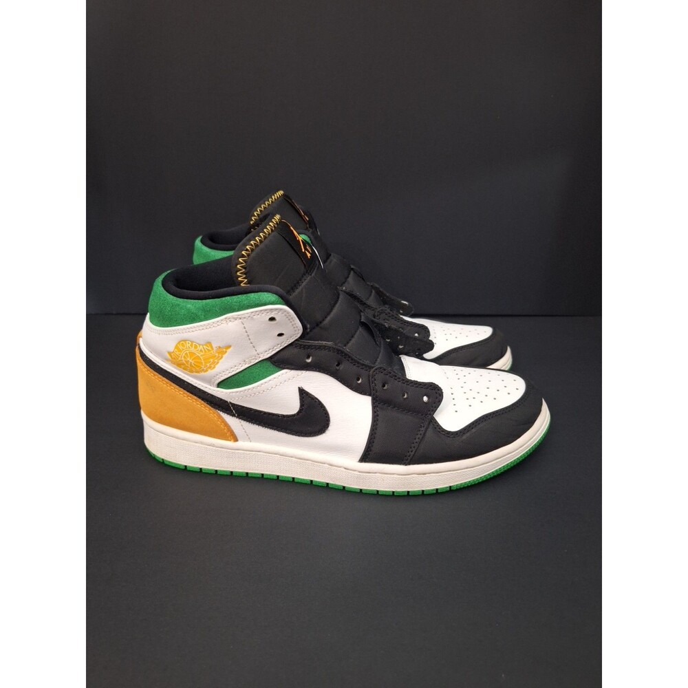 Air Jordan 1 SE Mid Oakland Sneakers Sz 10 White Orange Black 852542-101
